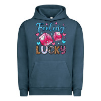 Pigment Midnight Navy feeling lucky valentine's day olivia Urban Hoodie - OliviaCreatesArt