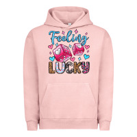 Pigment Salmon feeling lucky valentine's day olivia Urban Hoodie - OliviaCreatesArt
