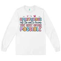 White ambitchous (adj.) the need to become the best bitc Long Sleeve Tee - MaliasSmallBusiness