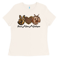 Bone peace love cockapoo Ladies Tee - RanaPortraitStore