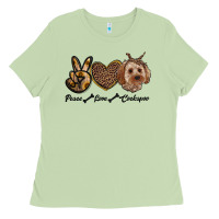Matcha peace love cockapoo Ladies Tee - RanaPortraitStore