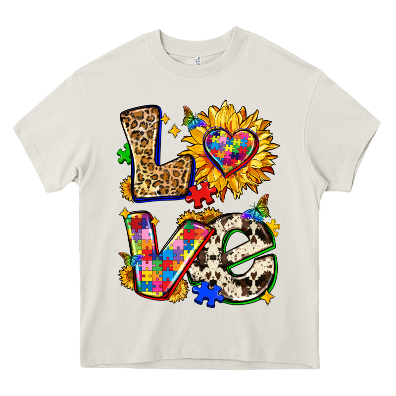 Autism Love Heavy Core Tee by Zillion Design Studio | Teevron