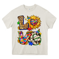 Cream autism love Heavy Core Tee - Zillion Design Studio