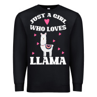 Black Llama Just A Girl Who Loves Llamas Premium Sweatshirt - Bettercallsaul