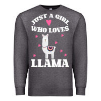 Charcoal Heather Llama Just A Girl Who Loves Llamas Premium Sweatshirt - Bettercallsaul
