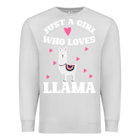 Dove Grey Llama Just A Girl Who Loves Llamas Premium Sweatshirt - Bettercallsaul