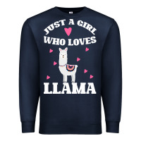 Navy Llama Just A Girl Who Loves Llamas Premium Sweatshirt - Bettercallsaul