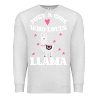 Oatmeal Heather Llama Just A Girl Who Loves Llamas Premium Sweatshirt - Bettercallsaul