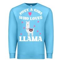 Ocean Blue Llama Just A Girl Who Loves Llamas Premium Sweatshirt - Bettercallsaul