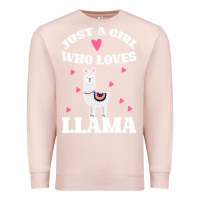 Pale Pink Llama Just A Girl Who Loves Llamas Premium Sweatshirt - Bettercallsaul