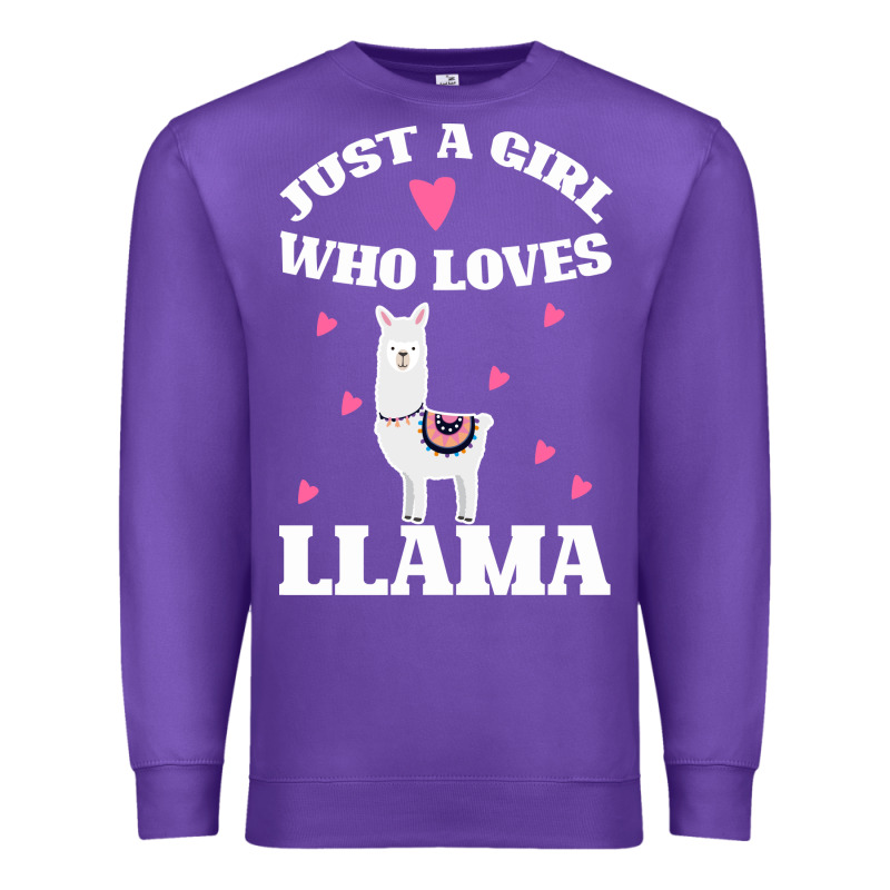 Llama Just A Girl Who Loves Llamas Premium Sweatshirt by Bettercallsaul | Teevron