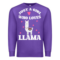 Purple Llama Just A Girl Who Loves Llamas Premium Sweatshirt - Bettercallsaul