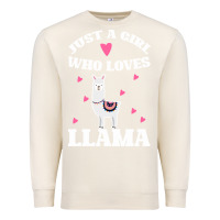 Sandshell Llama Just A Girl Who Loves Llamas Premium Sweatshirt - Bettercallsaul