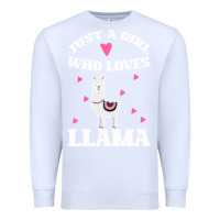 White Llama Just A Girl Who Loves Llamas Premium Sweatshirt - Bettercallsaul
