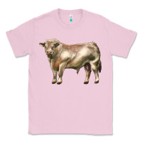 Bubblegum Pink charolais bull Classic Tee - LillyAllenDesigns