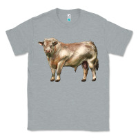 Heather Grey charolais bull Classic Tee - LillyAllenDesigns