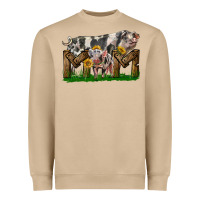 Mushroom Western Mom With Spotted Pig And Baby Pig Heavyweight Sweatshirt - LillyAllenDesigns