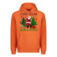 Carrot I love a man with a beard Christmas Premium Hoodie - NancyCooperArtShop