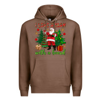 Chestnut I love a man with a beard Christmas Premium Hoodie - NancyCooperArtShop