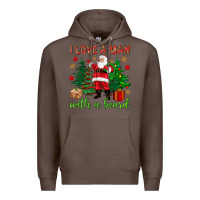 Coffee I love a man with a beard Christmas Premium Hoodie - NancyCooperArtShop