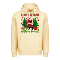 Pina Colada I love a man with a beard Christmas Premium Hoodie - NancyCooperArtShop
