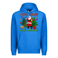 True Royal I love a man with a beard Christmas Premium Hoodie - NancyCooperArtShop