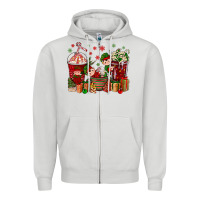 Dove Grey Elf Coffee Cups Christmas Zipper Hoodie - BundleAndBundleShop