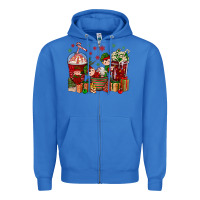 True Royal Elf Coffee Cups Christmas Zipper Hoodie - BundleAndBundleShop