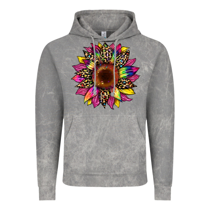 Tie Dye Leopard Sunflower Vintage Hoodie by Artiststas | Teevron