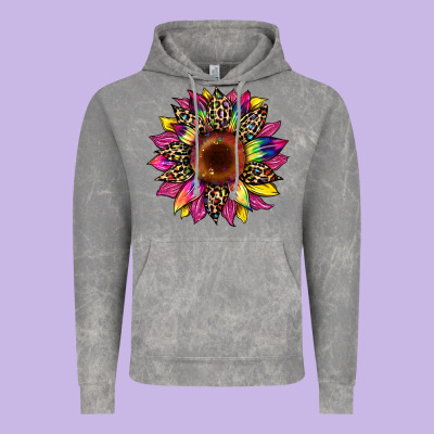 Tie Dye Leopard Sunflower Vintage Hoodie Designed By Artiststas