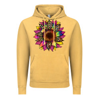 Vintage Mustard tie dye leopard sunflower Vintage Hoodie - Artiststas
