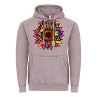 Vintage Zinc tie dye leopard sunflower Vintage Hoodie - Artiststas