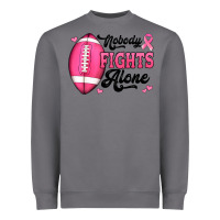 Storm nobody fights alone pink football breast cancer awareness Heavyweight Sweatshirt - Jasminsmagicworld