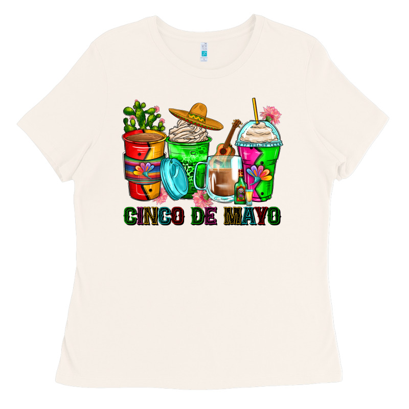 Cinco De Mayo Coffee Cups Ladies Tee by Zillion Design Studio | Teevron