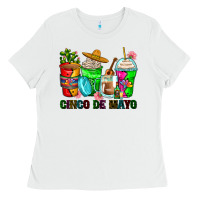 White cinco de mayo coffee cups Ladies Tee - Zillion Design Studio