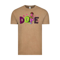 Vintage Coffee dope with afro black woman Vintage Tee - NancyCooperArtShop