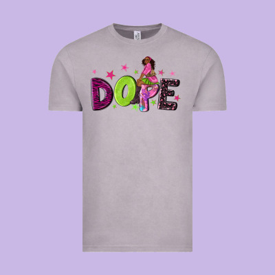 Dope With Afro Black Woman Vintage Tee Designed By Nancycooperartshop