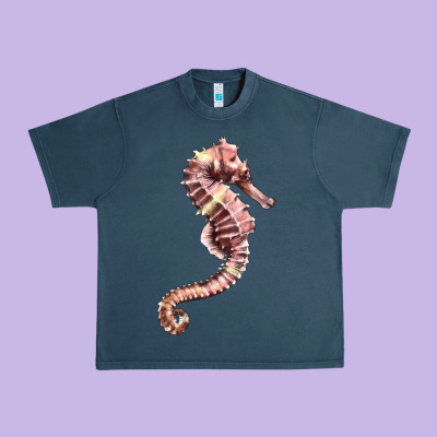 Pink Seahorse Urban Heavy Tee Designed By Lillyallendesigns