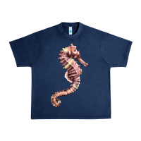 Navy pink seahorse Urban Heavy Tee - LillyAllenDesigns