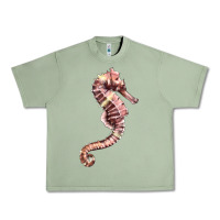 Oil Green pink seahorse Urban Heavy Tee - LillyAllenDesigns