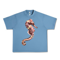 Pebble Blue pink seahorse Urban Heavy Tee - LillyAllenDesigns