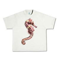 Pistachio pink seahorse Urban Heavy Tee - LillyAllenDesigns