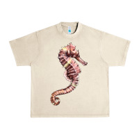 Sandshell pink seahorse Urban Heavy Tee - LillyAllenDesigns