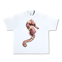 White pink seahorse Urban Heavy Tee - LillyAllenDesigns