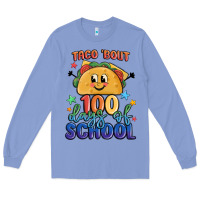 Colony Blue taco bout 100 days of school Long Sleeve Tee - MaliasSmallBusiness