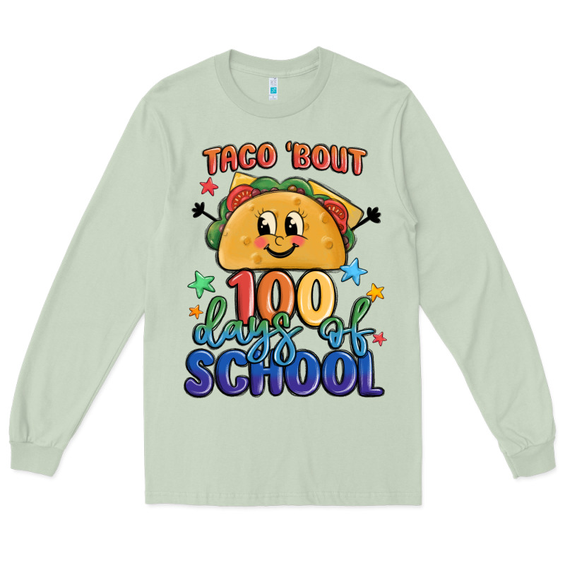Taco Bout 100 Days Of School Long Sleeve Tee by MaliasSmallBusiness | Teevron