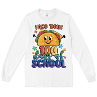White taco bout 100 days of school Long Sleeve Tee - MaliasSmallBusiness