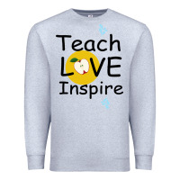 Heather Grey Teach Love Inspire Premium Sweatshirt - Bettercallsaul