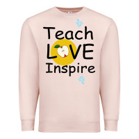 Pale Pink Teach Love Inspire Premium Sweatshirt - Bettercallsaul