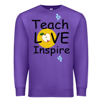 Purple Teach Love Inspire Premium Sweatshirt - Bettercallsaul